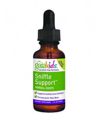 Sniffle Support, Herbal Drops, Alcohol-Free Formula, 1 fl oz (30 ml) by Gaia Herbs, 兒童健康，兒童草藥 HK 香港