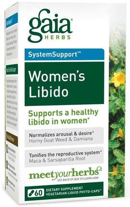 Womens Libido, 60 Vegetarian Liquid Phyto-Caps by Gaia Herbs, 補品，順勢療法婦女，健康，婦女 HK 香港