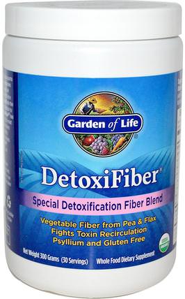 DetoxiFiber, Special Detoxification Fiber Blend, 300 g by Garden of Life, 補充劑，纖維 HK 香港