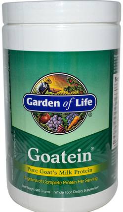 Goatein, Pure Goats Milk Protein, 440 g by Garden of Life, 補充劑，蛋白質，山羊奶蛋白質 HK 香港