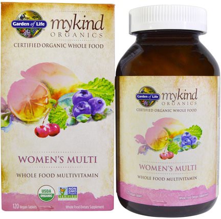 MyKind Organics, Womens Multi, 120 Vegan Tablets by Garden of Life, 維生素，女性多種維生素，有機有機物 HK 香港