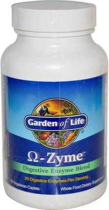 O-Zyme, Digestive Enzyme Blend, 90 Vegetarian Caplets by Garden of Life, 補充劑，酶 HK 香港