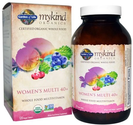 Organic Womens Multi 40+, Whole Food Multivitamin, 120 Vegan Tablets by Garden of Life, 維生素，女性多種維生素，有機有機物 HK 香港