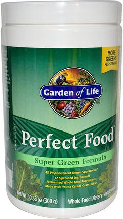 Perfect Food Super Green Formula, 10.58 oz (300 g) by Garden of Life, 補品，超級食品，完美的食物 HK 香港