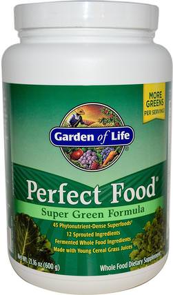 Perfect Food, Super Green Formula, 21.16 oz (600 g) by Garden of Life, 補品，超級食品，完美的食物 HK 香港