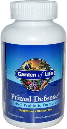 Primal Defense, HSO Probiotic Formula, 180 Vegetarian Caplets by Garden of Life, 補充劑，益生菌，穩定的益生菌 HK 香港