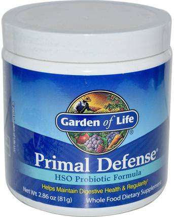 Primal Defense, Powder, HSO Probiotic Formula, 2.86 (81 g) by Garden of Life, 補充劑，益生菌，穩定的益生菌 HK 香港