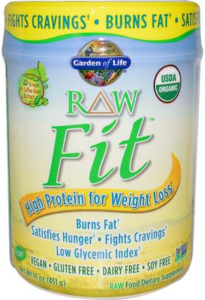 RAW Organic Fit, High Protein for Weight Loss, Original, 15.1 oz (427 g) by Garden of Life, 健康，飲食 HK 香港