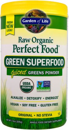Raw Organic Perfect Food, Green Superfood, Original, 7.4 oz (209 g) by Garden of Life, 補品，超級食品，完美的食物 HK 香港