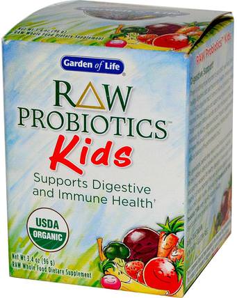 RAW Probiotics, Kids, 3.4 oz (96 g) (Ice) by Garden of Life, 補充劑，益生菌，兒童益生菌，冰冷藏產品 HK 香港