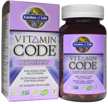 Vitamin Code, Raw Prenatal, 90 Vegetarian Capsules by Garden of Life, 維生素，產前多種維生素 HK 香港