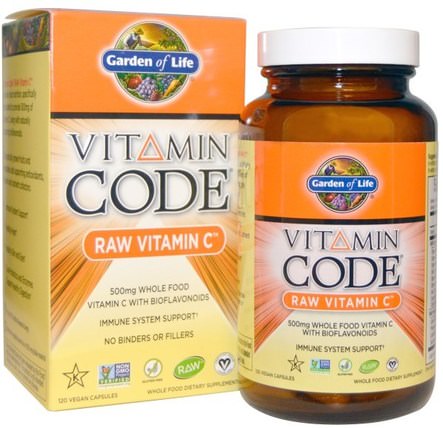 Vitamin Code, Raw Vitamin C, 120 Vegan Capsules by Garden of Life, 維生素，維生素c HK 香港