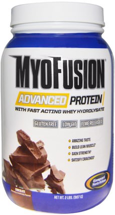 Myofusion Advanced Protein, Chocolate, 2 lbs (907 g) by Gaspari Nutrition, 補充劑，乳清蛋白，肌肉 HK 香港