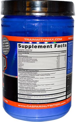 SuperPump Max, The Ultimate Pre-Workout Supplement, Refreshing Orange, 1.41 lbs (640 g) by Gaspari Nutrition, 運動，鍛煉 HK 香港