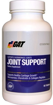 Essentials Joint Support, 60 Tablets by GAT, 健康，骨骼，骨質疏鬆症，關節健康 HK 香港