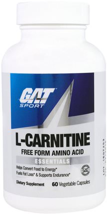 L-Carnitine, 60 Veggie Caps by GAT, 補充劑，氨基酸，左旋肉鹼 HK 香港