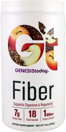 Fiber, 10 oz (280 g) by Genesis Today, 補充劑，纖維 HK 香港