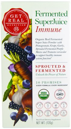 Fermented SuperJuice Immune, 120 g by Get Real Nutrition, 健康，感冒和病毒，免疫系統 HK 香港