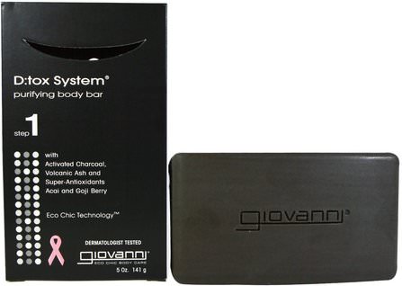 D:tox System, Purifying Body Bar, Step 1, 5 oz (141 g) by Giovanni, 洗澡，美容，肥皂 HK 香港