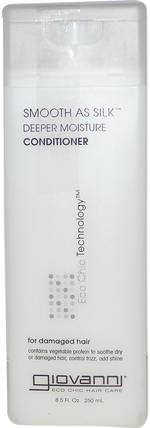 Smooth As Silk, Deeper Moisture Conditioner, 8.5 fl oz (250 ml) by Giovanni, 洗澡，美容，護髮素，頭髮，頭皮，洗髮水，護髮素 HK 香港