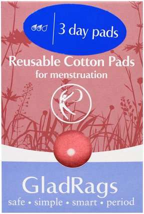 Reusable Cotton Pads for Menstruation, 3 Pads by GladRags, 洗澡，美女，女人 HK 香港