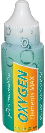 Oxygen Elements Max, 1 fl oz (30 ml) by Global Health Trax, 補充劑，氧氣補充劑 HK 香港