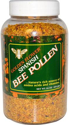 Spanish Bee Pollen, 16 oz (454 g) by Golden Flower, 補充劑，蜂產品，蜂花粉 HK 香港