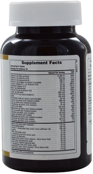 健康 - Natures Plus, Golden Years, Multi-Vitamin & Mineral Supplement, 180 Tablets