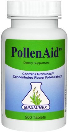 PollenAid, 200 Tablets by Graminex, 草藥，花粉提取物 HK 香港
