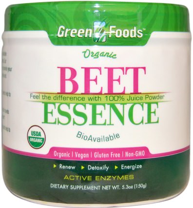 Organic Beet Essence, 5.3 oz (150 g) by Green Foods Corporation, 草藥，甜菜粉根 HK 香港