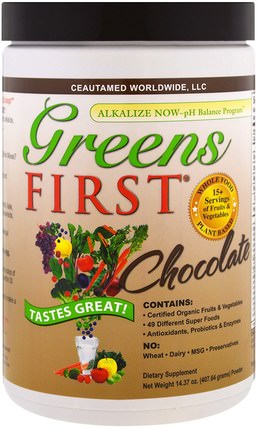 Superfood Antioxidant Shake, Chocolate, 14.37 oz (407.64 g) by Greens First, 補品，健康 HK 香港