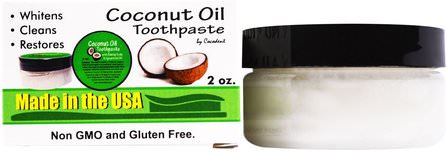 Coconut Oil Toothpaste with Baking Soda & Spearmint Oil, 2 oz by Greensations, 洗澡，美容，牙膏 HK 香港