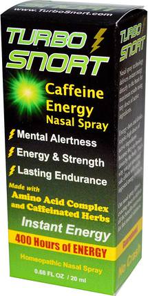 Turbo Snort, Caffeine Energy Nasal Spray, 0.68 fl oz (20 ml) by Greensations, 健康，能量，鼻腔健康，鼻腔噴霧劑 HK 香港