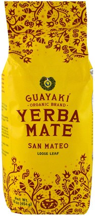 Yerba Mate, Loose Leaf, San Mateo Blend, 16 oz (454 g) by Guayaki, 食物，涼茶，馬黛茶 HK 香港