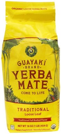 Yerba Mate, Loose Leaf Tea, Traditional, 16 oz (454 g) by Guayaki, 食物，涼茶，馬黛茶 HK 香港