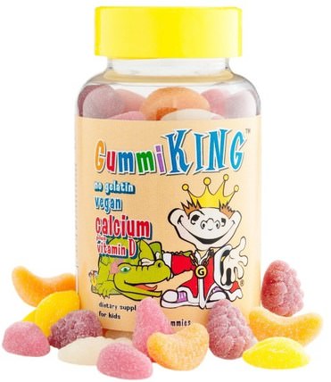 Calcium Plus Vitamin D for Kids, 60 Gummies by Gummi King, 兒童健康，補充兒童，維生素D3，維生素D gummies HK 香港