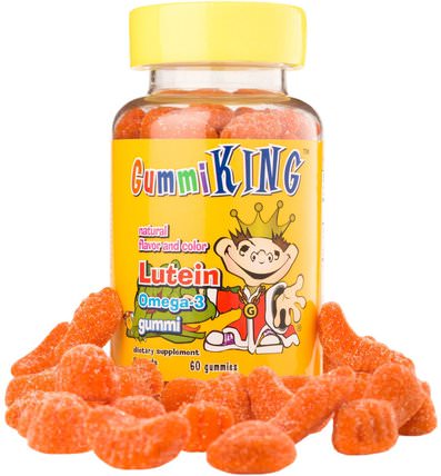 Lutein Omega-3 Gummi, 60 Gummies by Gummi King, 補充劑，抗氧化劑，葉黃素 HK 香港