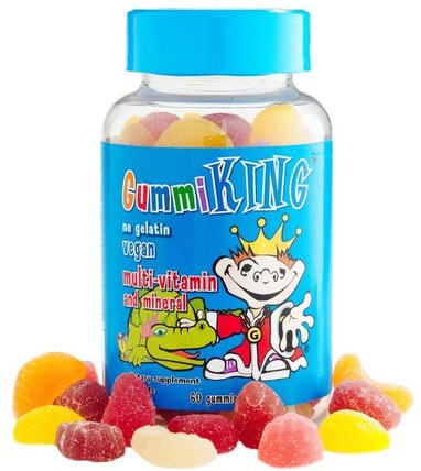 Multi-Vitamin & Mineral, For Kids, 60 Gummies by Gummi King, 維生素，多種維生素，多種維生素gummies，兒童健康，兒童gummies HK 香港