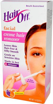 Facial, Cream Hair Remover, 1.8 oz (51 g) by HairOff, 洗澡，美容，剃須，蠟條脫毛，面部護理 HK 香港