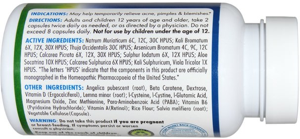 健康，痤瘡 - Vaxa International, Clearin, 60 Veggie Caps