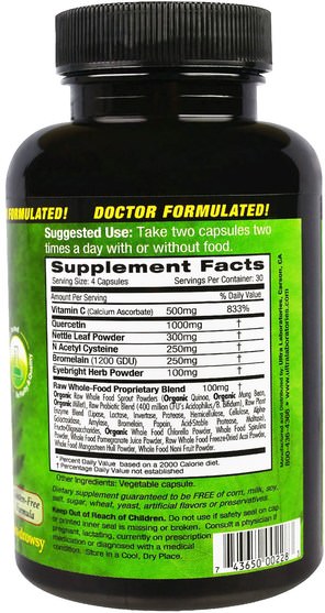 健康，過敏，過敏 - Emerald Laboratories, Allergy Health, 120 Veggie Caps