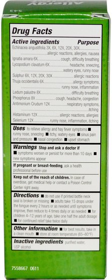 健康，過敏，過敏 - NatraBio, Allergy Relief, Non-Drowsy, 1 fl oz (30 ml)