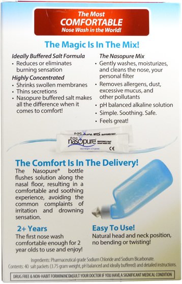 健康，過敏，鼻腔健康，洗鼻 - Nasopure, Nasal Wash System, Refill Kit, 1 Kit