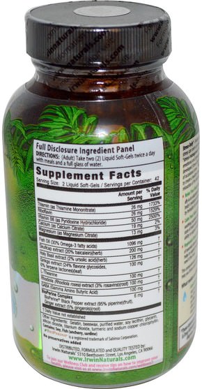 健康，抗壓力 - Irwin Naturals, Stress-Defy, 84 Liquid Soft-Gels