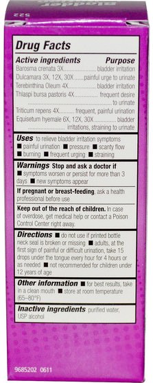 健康，膀胱 - NatraBio, Bladder Irritation, 1 fl oz (30 ml)