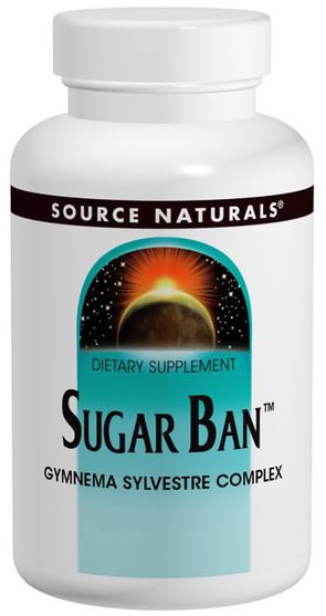 健康，血糖，草藥，gymnema - Source Naturals, Sugar Ban, 75 Tablets