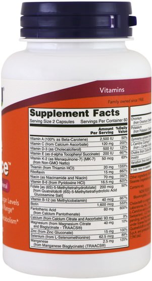 健康，血糖 - Now Foods, True Balance, Multi Vitamin & Mineral, 120 Capsules