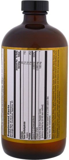 健康，骨骼，骨質疏鬆症，膠原蛋白 - Life Time, Liquid Collagen with Hyaluronic Acid & Vitamin D3, Natural Berry Flavor, 2.000 mg, 16 fl. oz (473 ml)