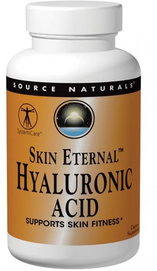 健康，骨骼，骨質疏鬆症，膠原蛋白，女性，美容 - Source Naturals, Skin Eternal Hyaluronic Acid, 50 mg, 60 Tablets