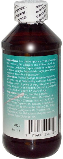 健康，感冒流感和病毒，感冒和流感，咳嗽糖漿 - NatraBio, Cough Syrup, Expectorant Plus, 8 fl oz (240 ml)